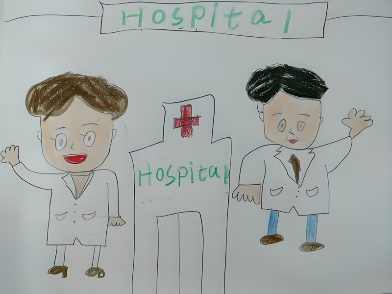 vẽ tranh ước mơ của em làm bác sĩ 14