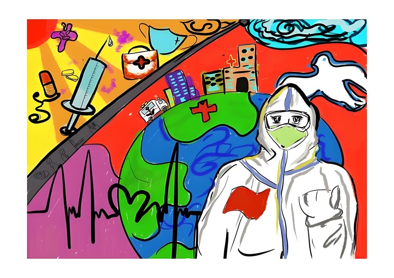 vẽ tranh ước mơ của em làm bác sĩ 2