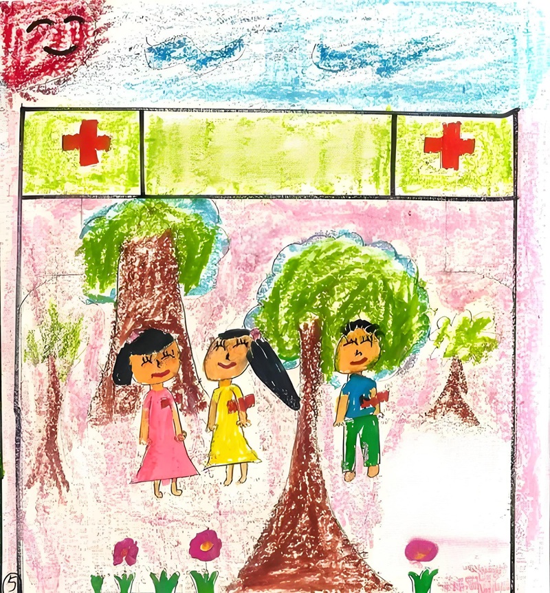 vẽ tranh ước mơ của em làm bác sĩ 20