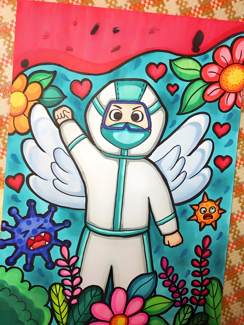 vẽ tranh ước mơ của em làm bác sĩ 24