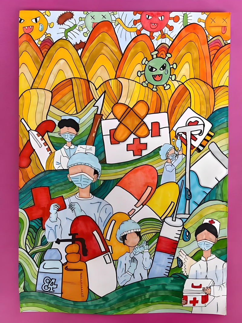 vẽ tranh ước mơ của em làm bác sĩ 29