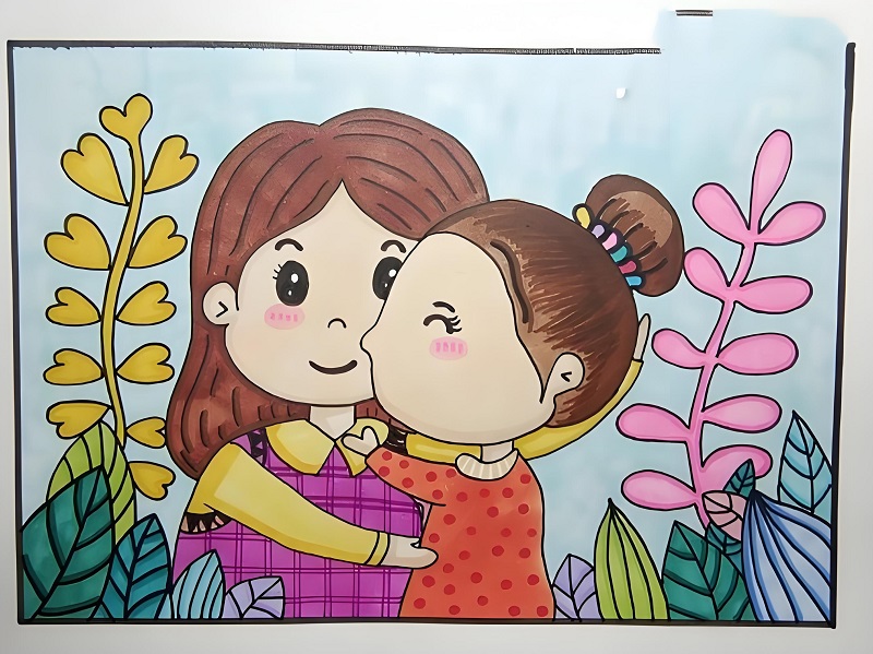 vẽ tranh về mẹ