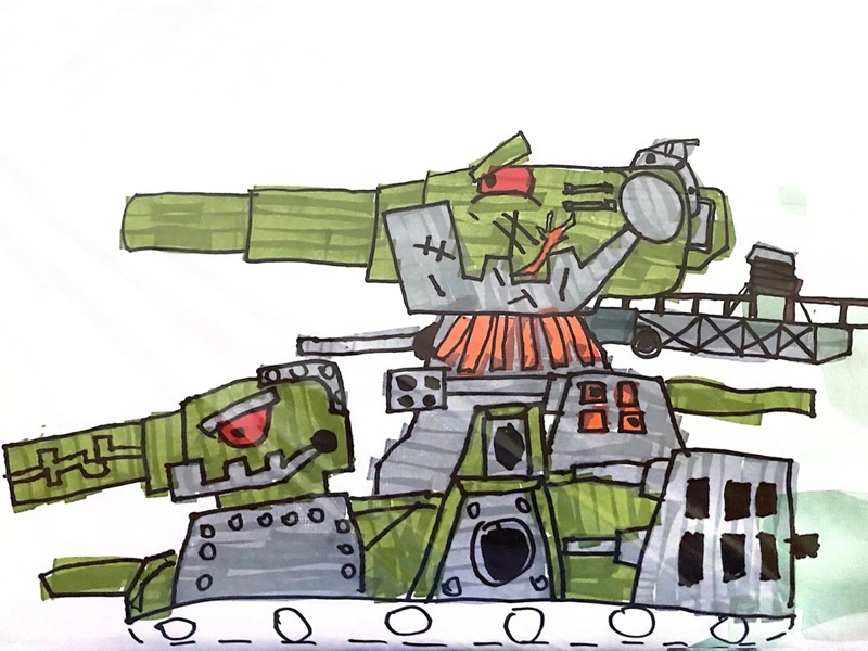 vẽ tranh xe tăng
