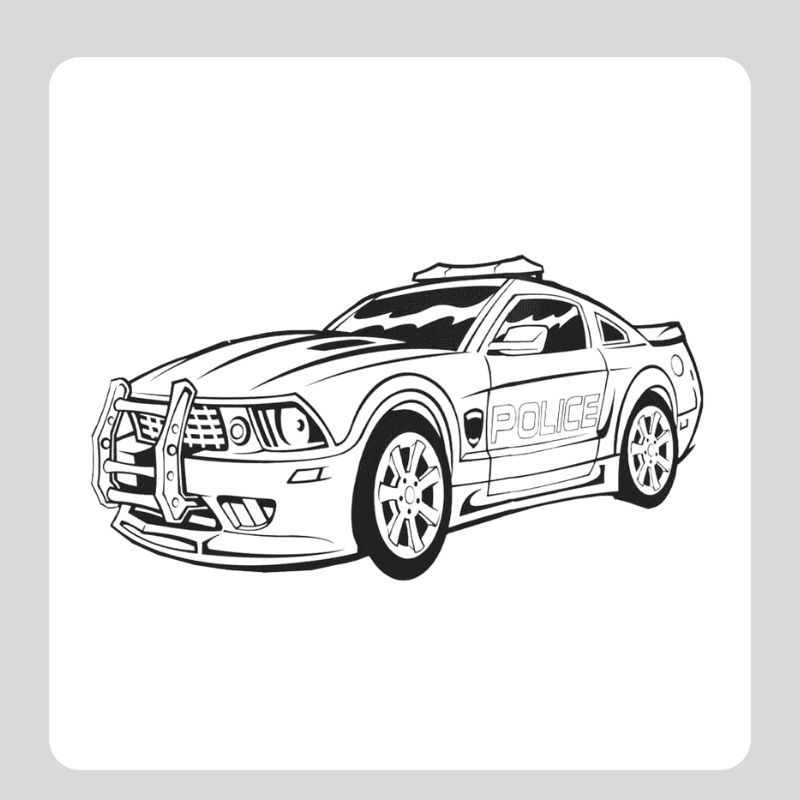 xe ô tô cảnh sát tô màu