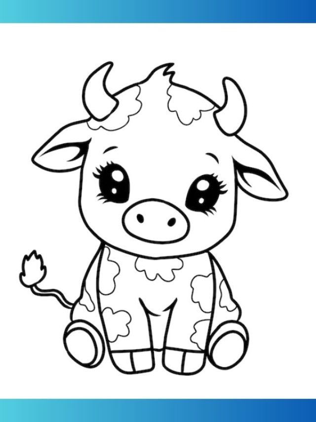 tranh tô màu con bò (13)