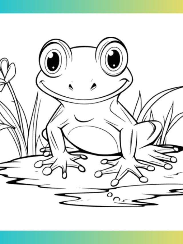 tranh tô màu con ếch (12)