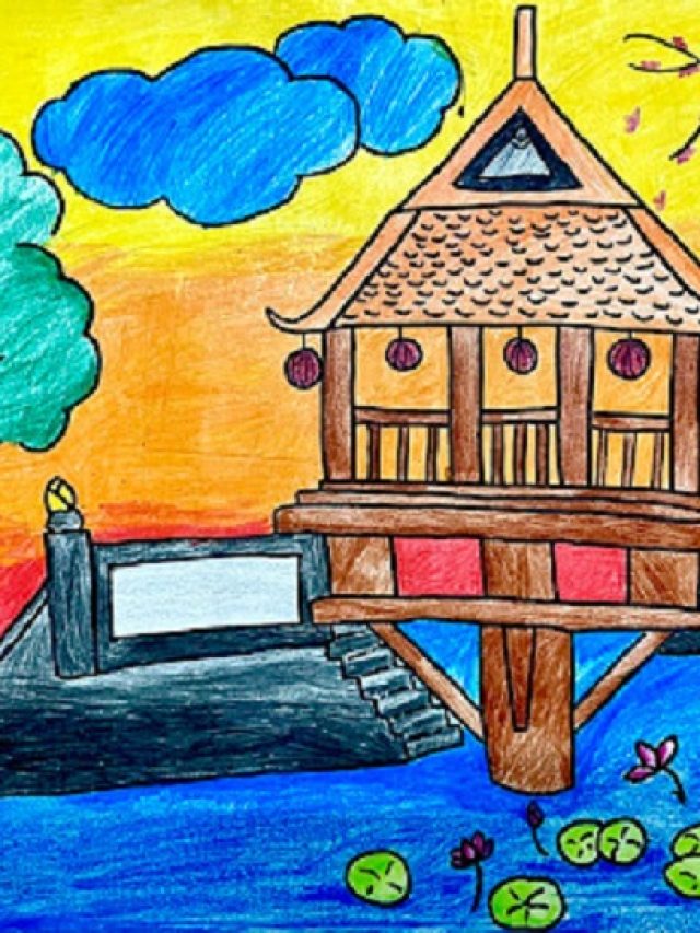 tranh vẽ chùa một cột 34