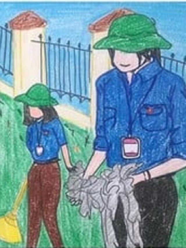 tranh vẽ thanh niên tình nguyện 14