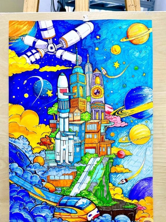 tranh vẽ vũ trụ đẹp 37