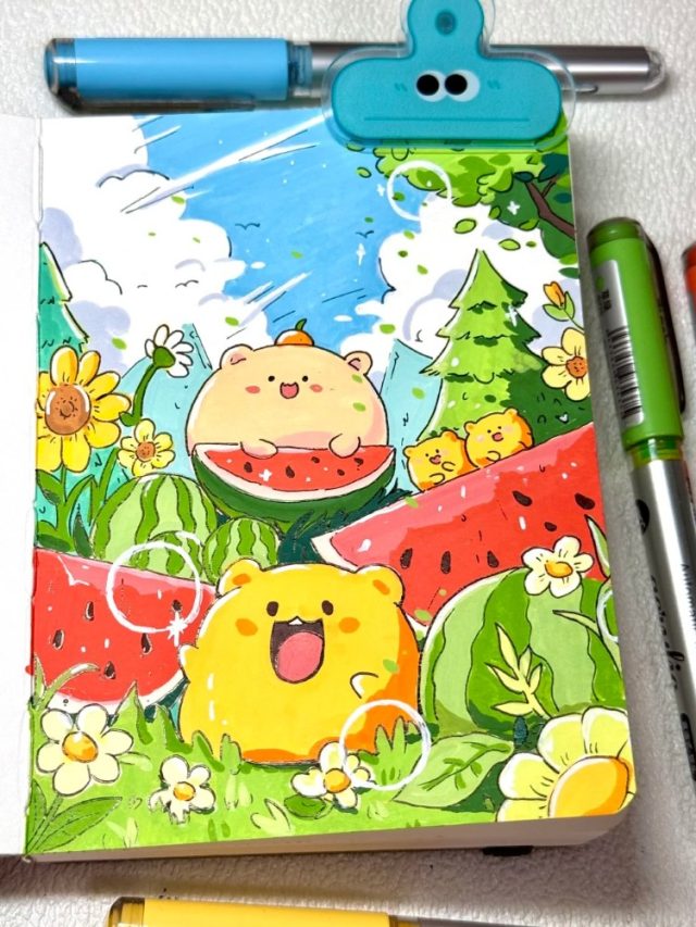 vẽ tranh vui chơi ngày hè 11