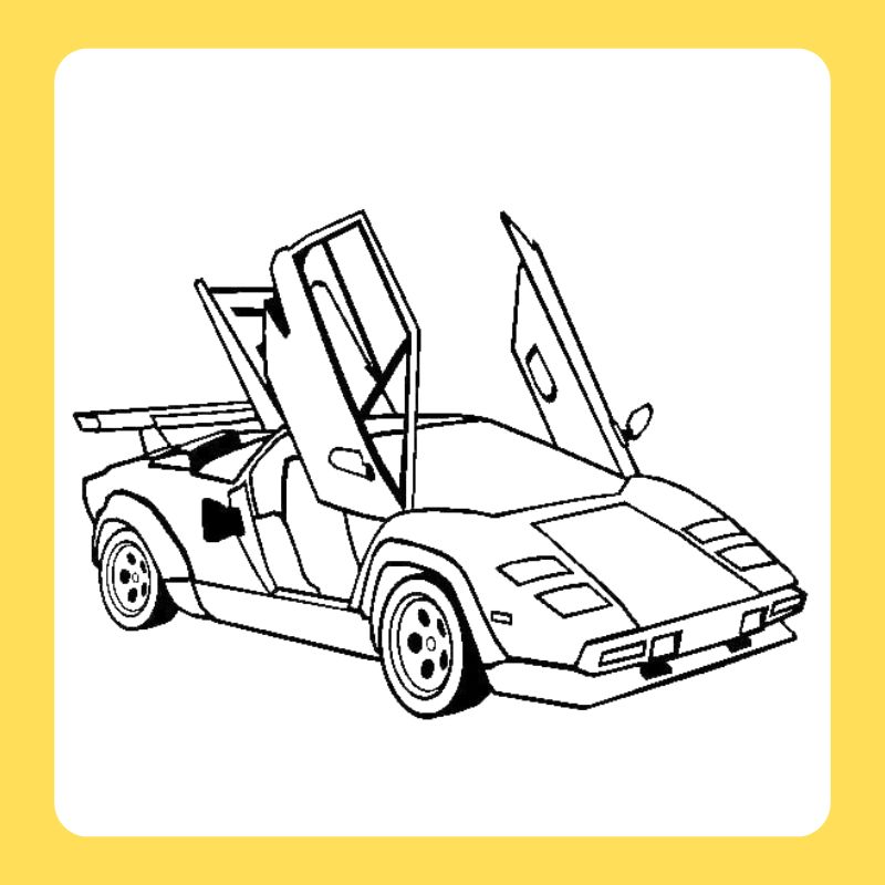 hình tô màu xe lamborghini