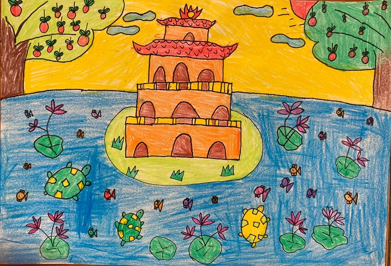 hồ gươm tranh vẽ​