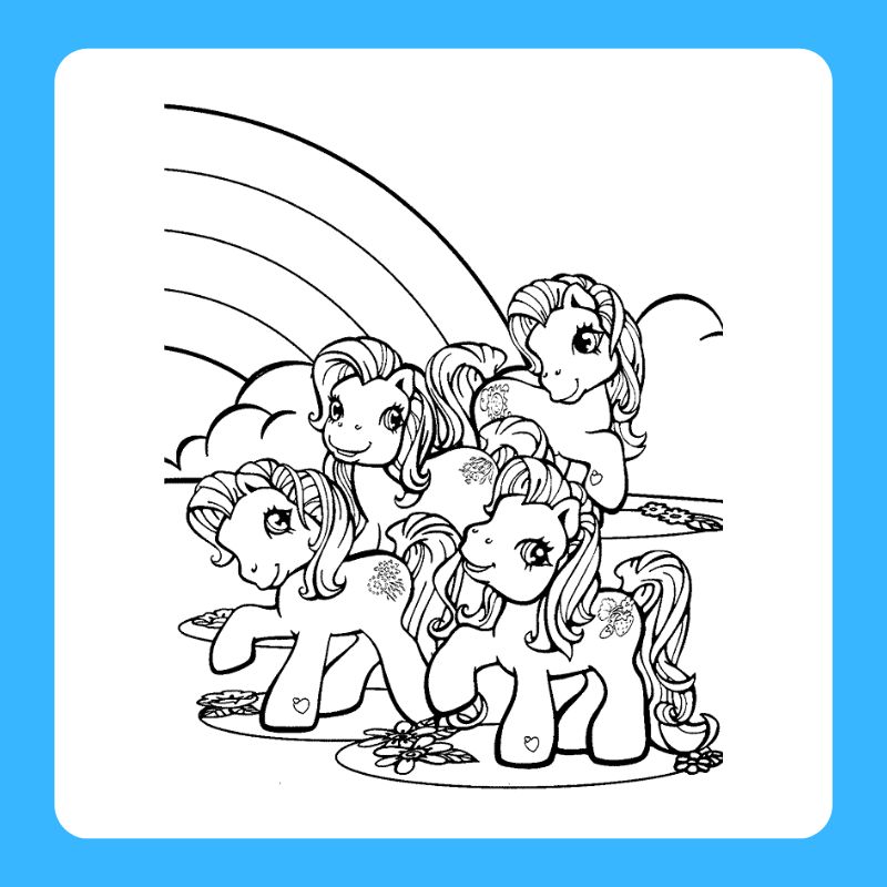 ngựa pony tranh tô màu