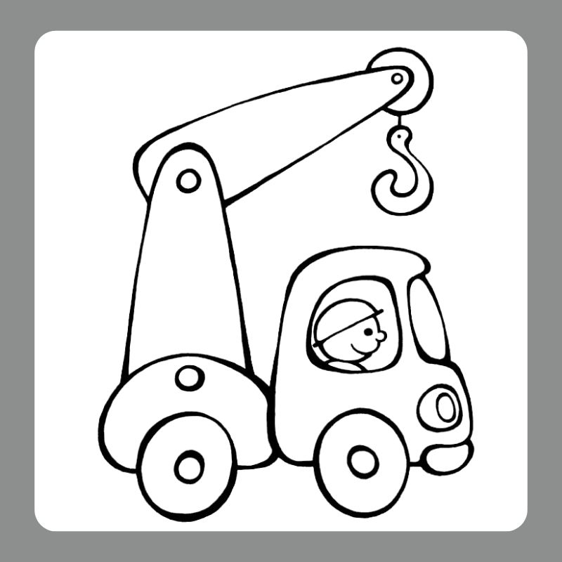 tô màu xe cần cẩu
