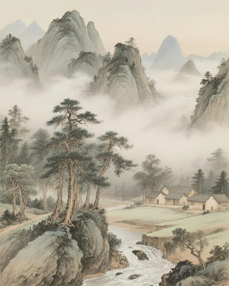 tranh sơn thủy hữu tình 13