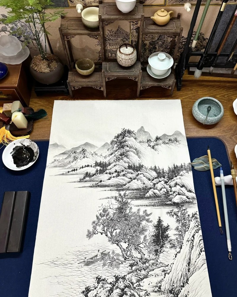 tranh sơn thủy hữu tình 37