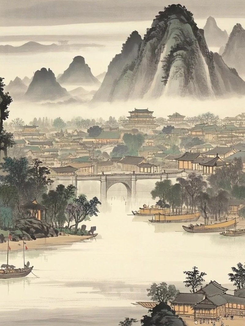 tranh sơn thủy hữu tình 9