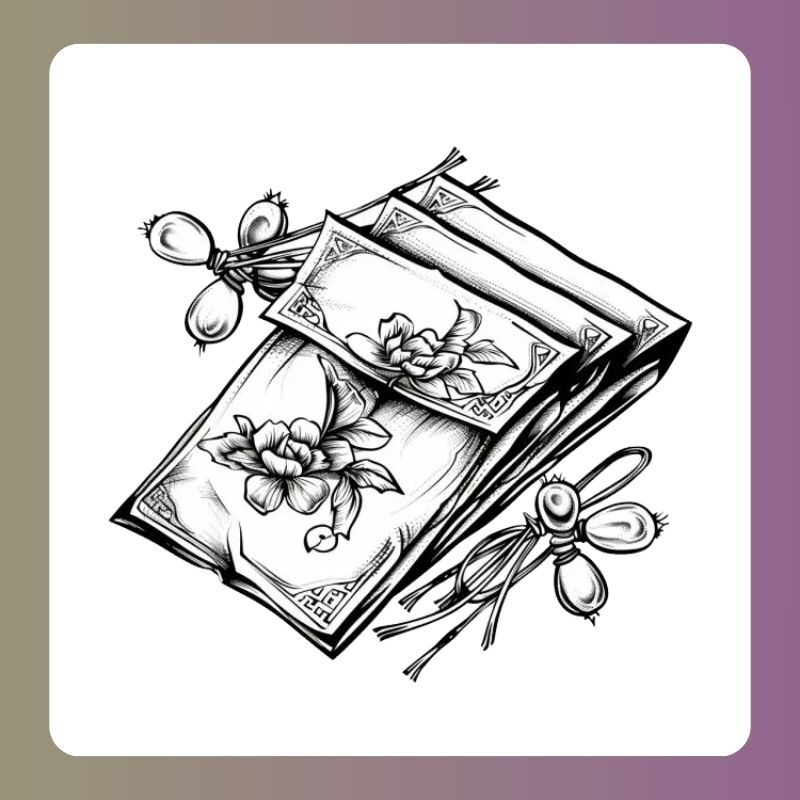 tranh tô màu bao lì xì