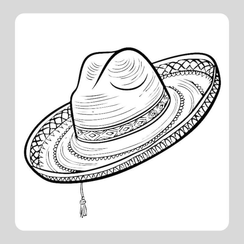 tranh tô màu cái mũ