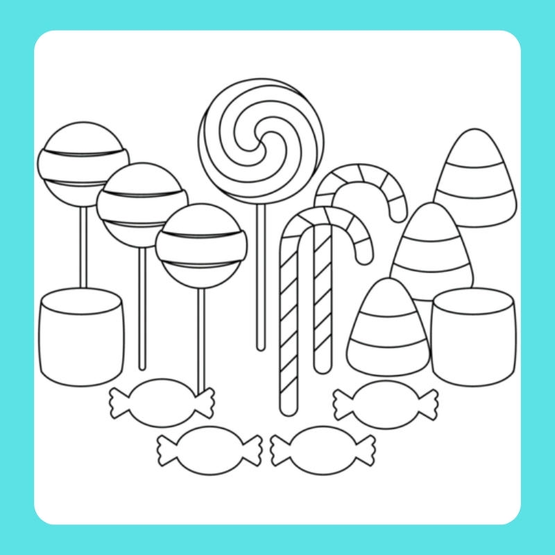 tranh tô màu kẹo mút