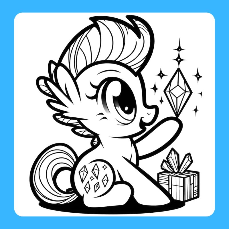 tranh tô màu ngựa pony (13)