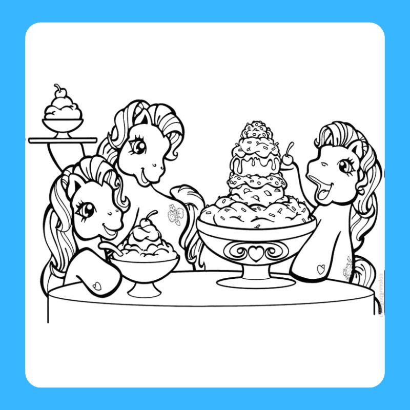 tranh tô màu ngựa pony (15)