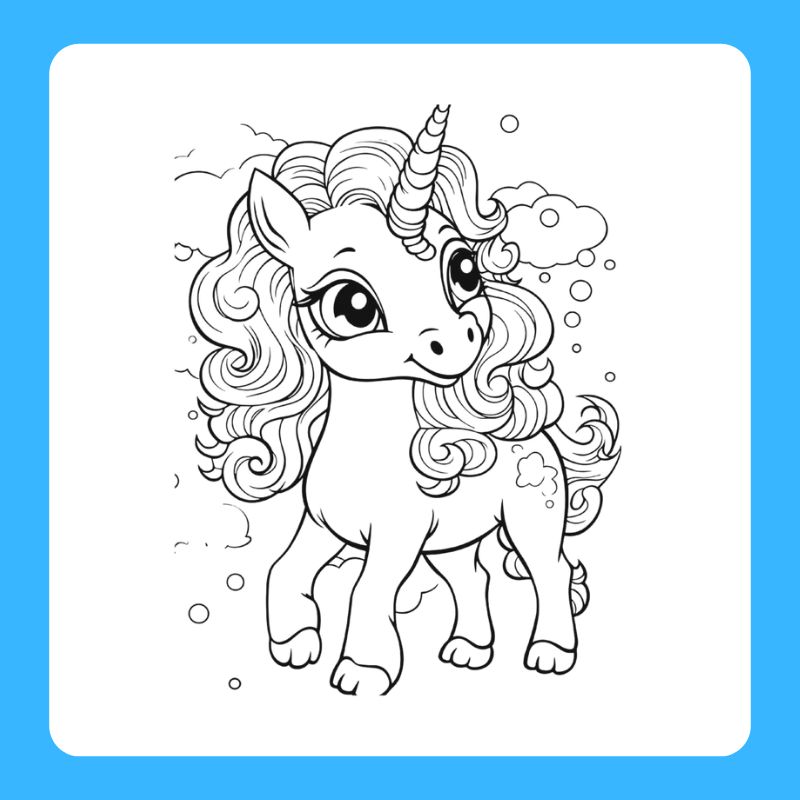 tranh tô màu ngựa pony (17)