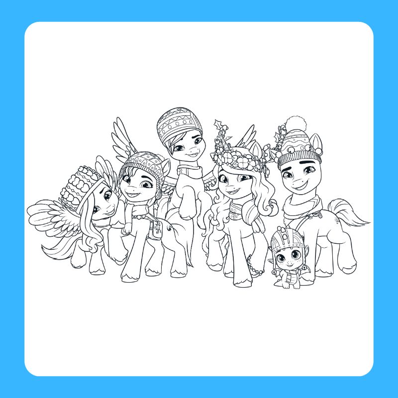 tranh tô màu ngựa pony (18)
