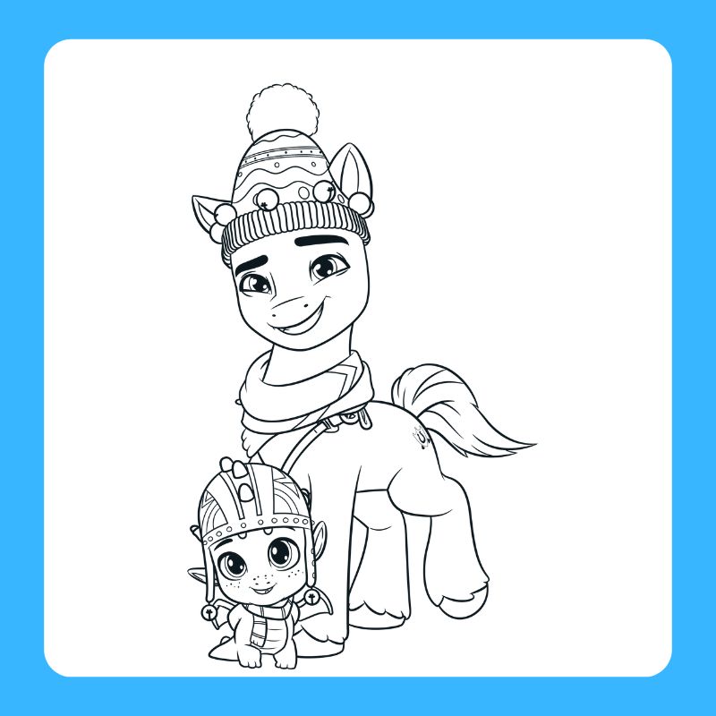 tranh tô màu ngựa pony (19)