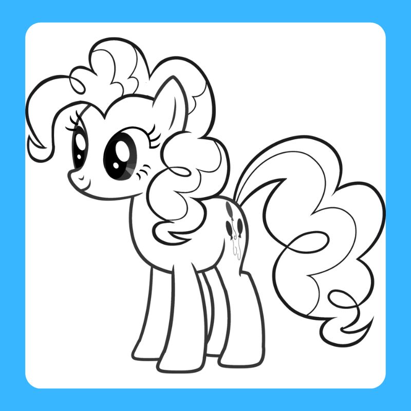 tranh tô màu ngựa pony (2)