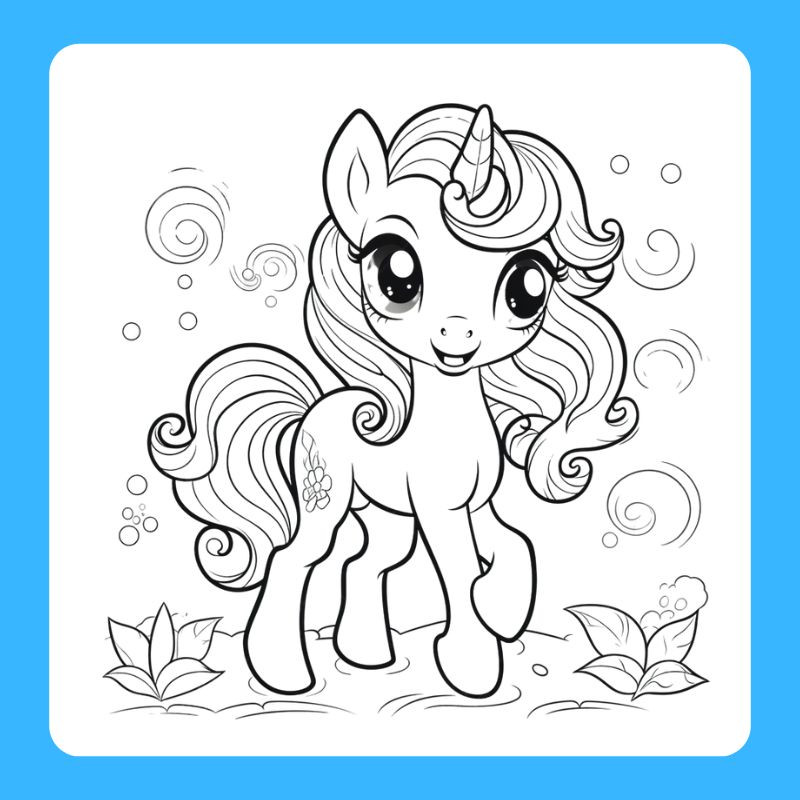tranh tô màu ngựa pony (20)