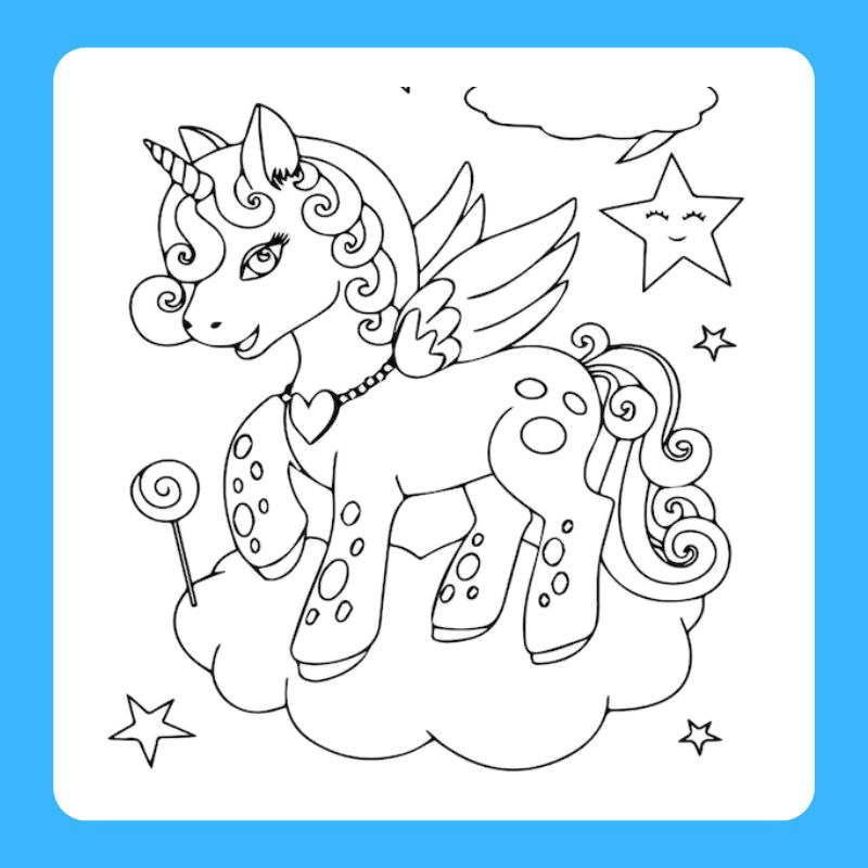 tranh tô màu ngựa pony (23)
