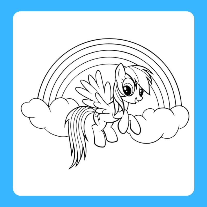 tranh tô màu ngựa pony (24)