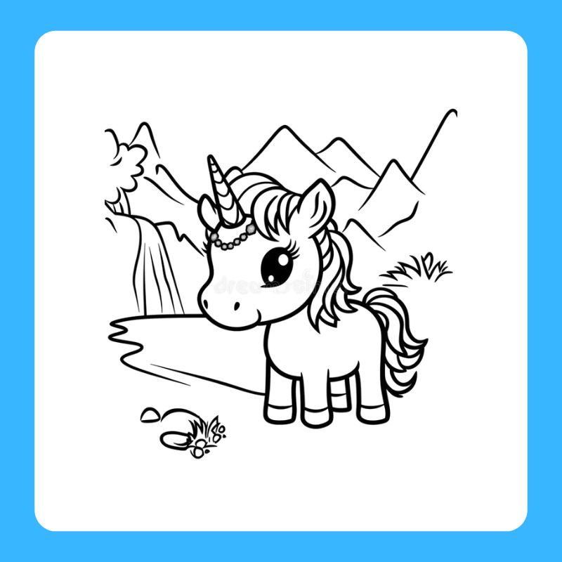 tranh tô màu ngựa pony (25)