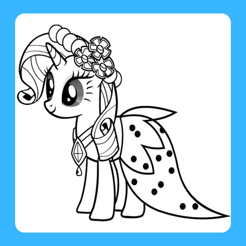 tranh tô màu ngựa pony (3)