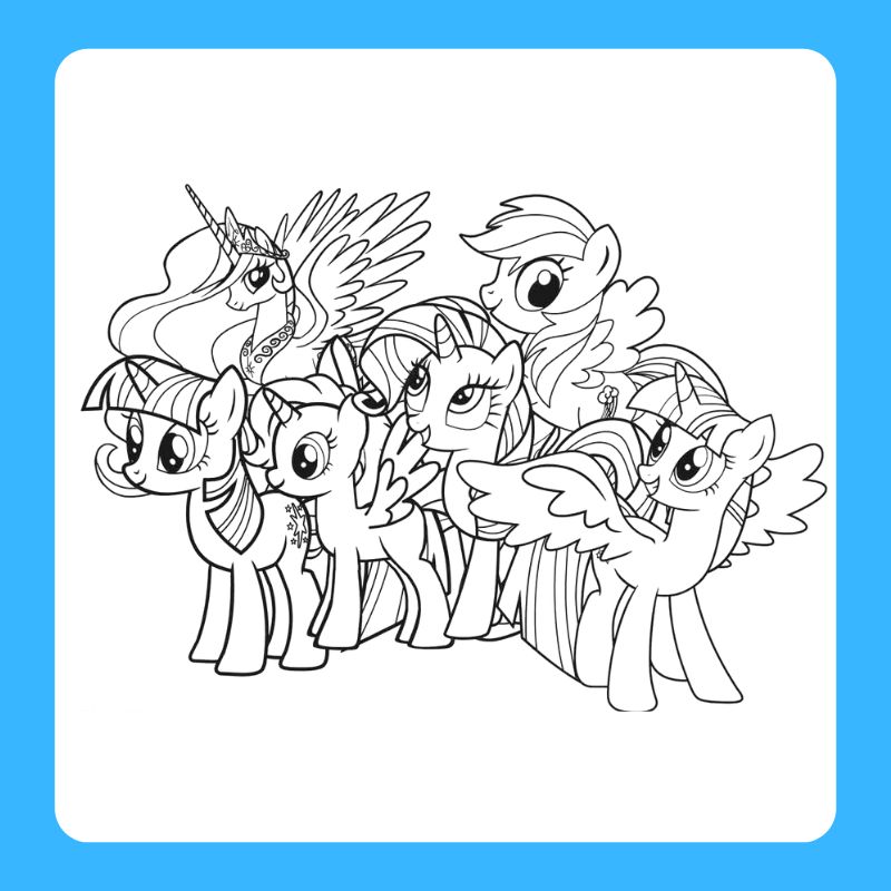 tranh tô màu ngựa pony (4)
