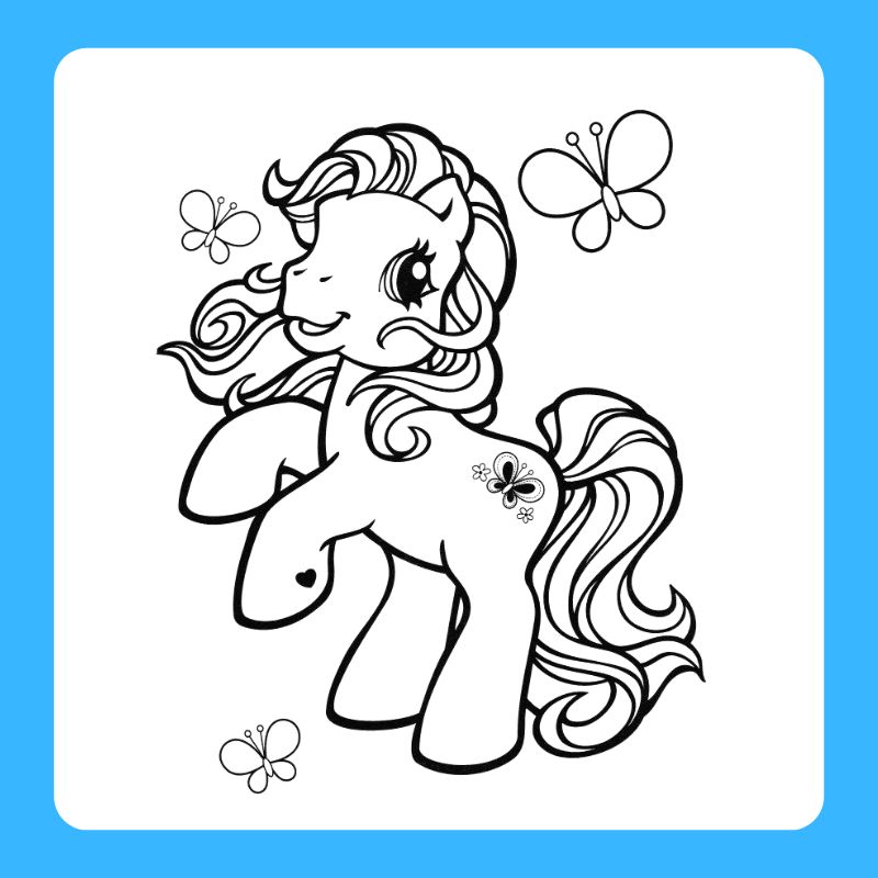tranh tô màu ngựa pony (7)