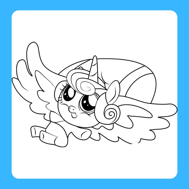 tranh tô màu ngựa pony (8)