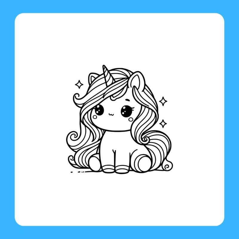 tranh tô màu ngựa pony (9)