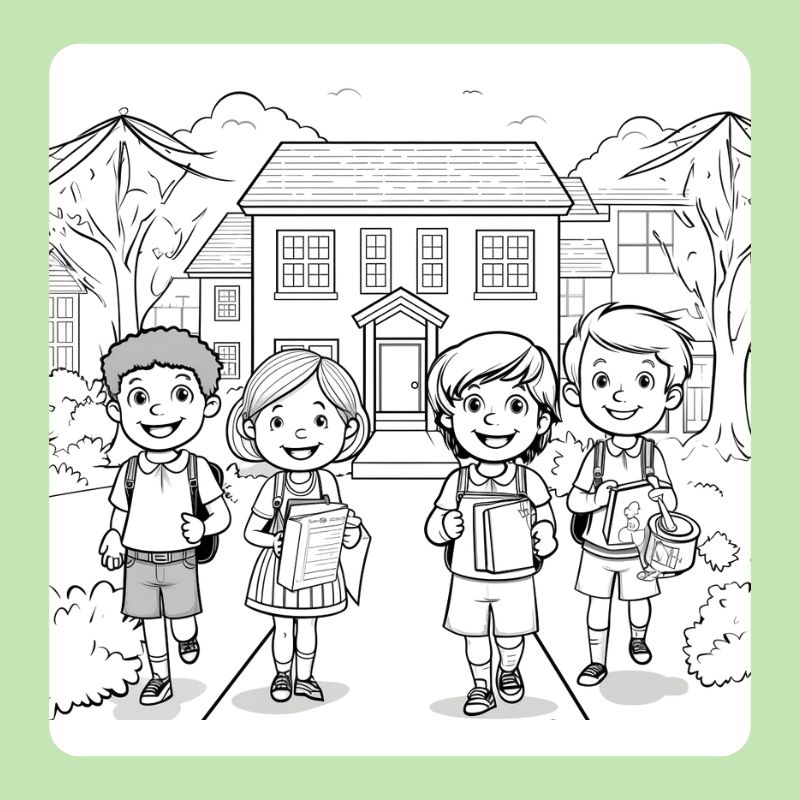 tranh tô màu trường tiểu học (11)