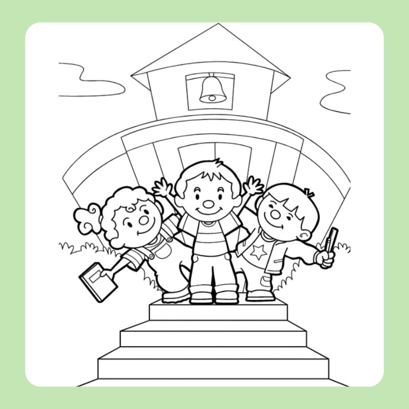 tranh tô màu trường tiểu học (23)