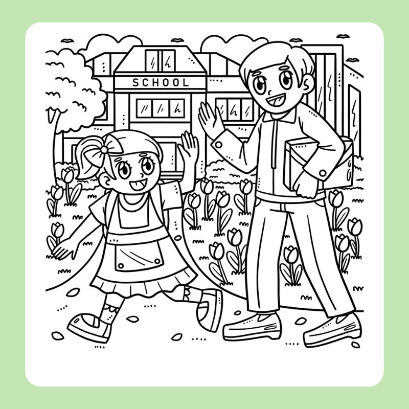 tranh tô màu trường tiểu học (25)