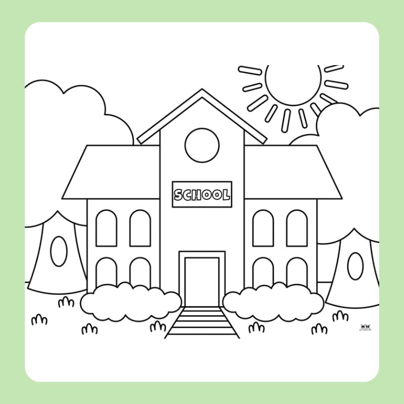 tranh tô màu trường tiểu học (7)