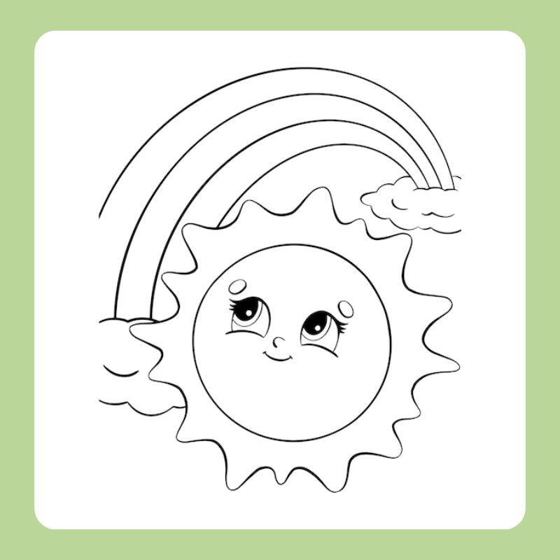 tranh tô màu về thời tiết