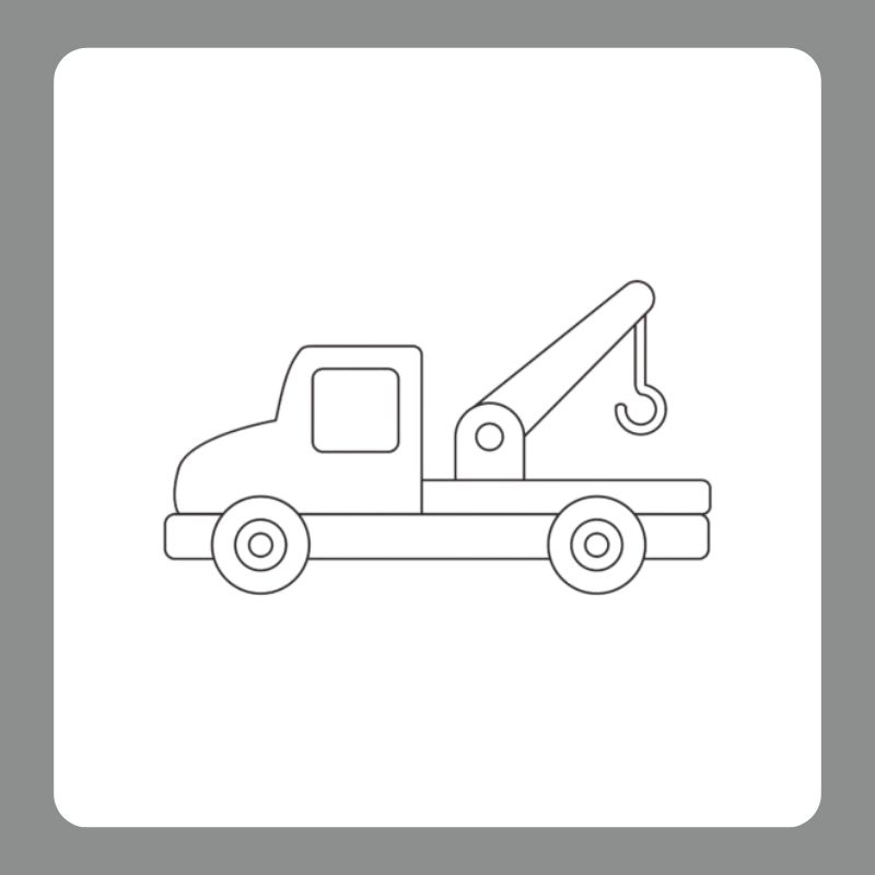 tranh tô màu xe cẩu