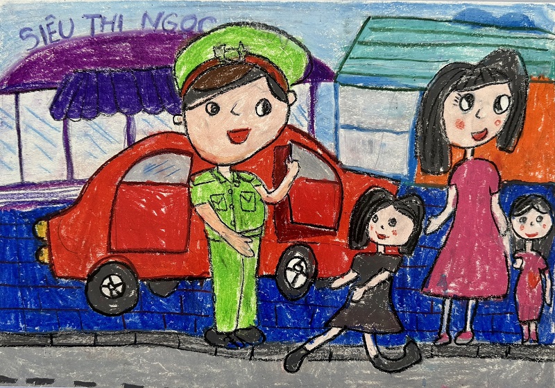 tranh vẽ công an nhân dân 12