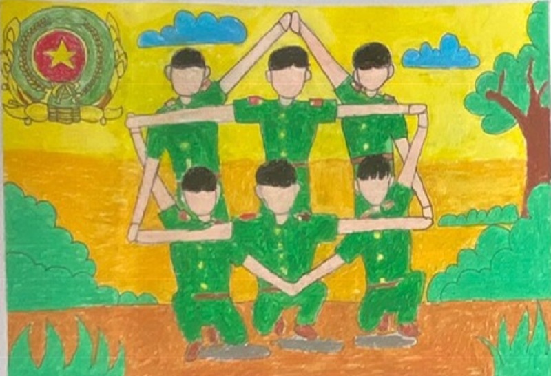 tranh vẽ công an nhân dân 29