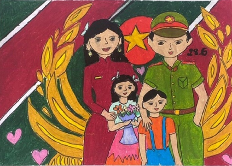 tranh vẽ công an nhân dân 30
