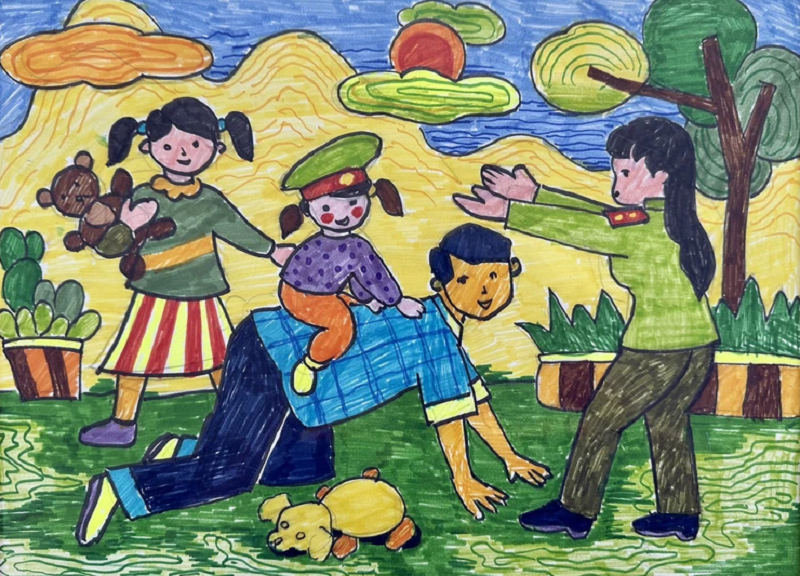 tranh vẽ công an nhân dân 31
