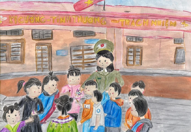 tranh vẽ công an nhân dân 33